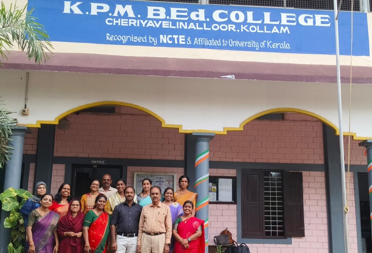 Faculty with staff at KPM Training College, Cheriyavelinellur on 24.9.26